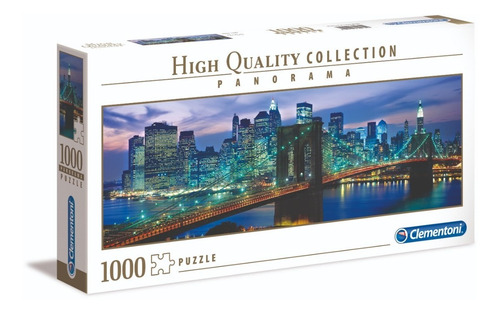 Puzzle 1000 Piezas Panorama Brooklyn, Calidad Clementoni.