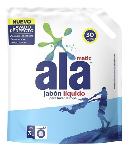 Jabon Liquido Ala Para Ropa X 3 Lt Repuesto Economico