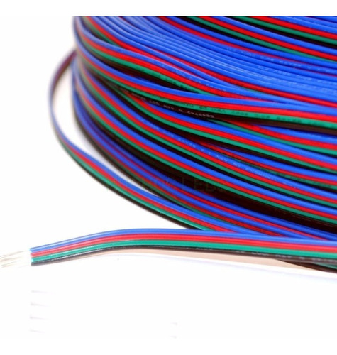 10m Cable Para Tira Led Rgb 4 Cables - Precio Por 10 Metros