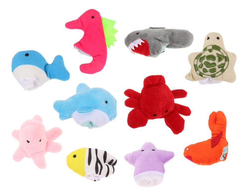 Juego De Marionetas De Animales Marinos De 10 Piezas