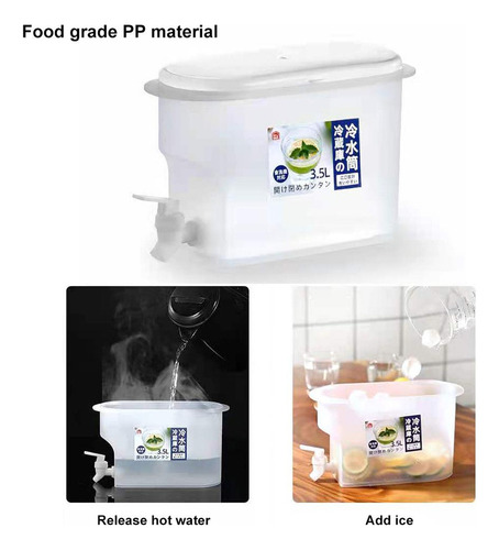 Contenedor De Agua Con Grifo - Jarra Para Nevera Y Bebidas