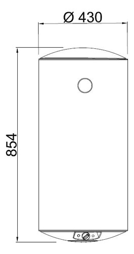 Termotanque Eléctrico De Colgar 80 Litros Tep80ar Color Blanco