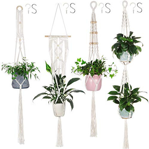 Macrame Plant Hangers Hanging Plant Holder With 10 Hook...