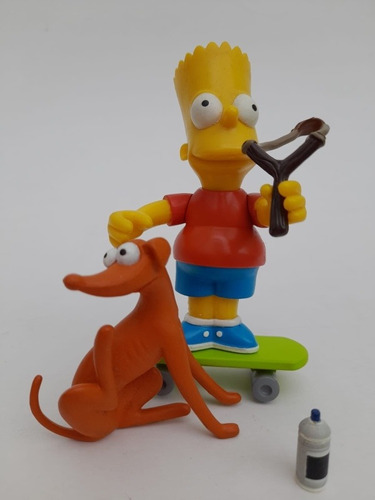Bart Simpson Con Ayudante De Santa. Los Simpson Playmate. 