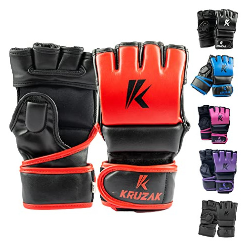 Guantes Mma K Kruzak, Medio Dedo, Para Boxeo Y Artes Marcial