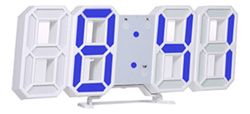 Reloj Digital De Pared Con Pantalla Led Azul, Colgante En 3d