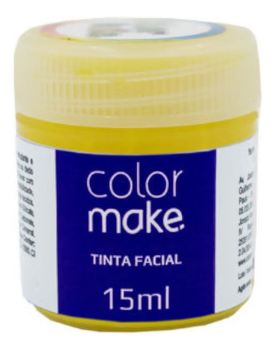 Tinta Facial 15ml Amarelo - Color Make