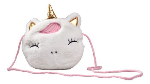 Bolso Cartera De Niña En Peluche Maleta Morral Unicornio