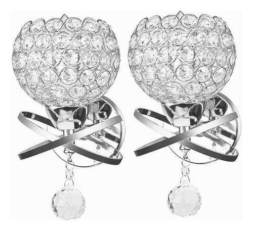 2 Piezas Lámpara De Pared Cristal Moderna E27