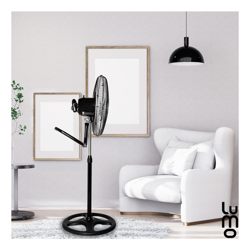 Lumo Home Set De 2 Ventilador 3 En 1 Multiposicion, Ventilador 18 Pulgadas Multifuncional, Abanico Oscilante De Pie Pedestal Potente, Circular De Aire 3 Velocidades Color Plata
