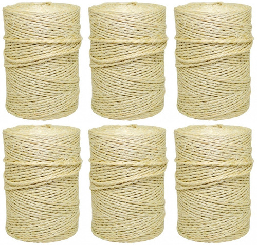 Fio Barbante Corda Sisal Natural Fino 4mm 500/3 996m 6kg