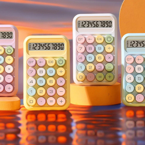 Botones Mecánicos De Calculadora De 10 Dígitos Pantalla