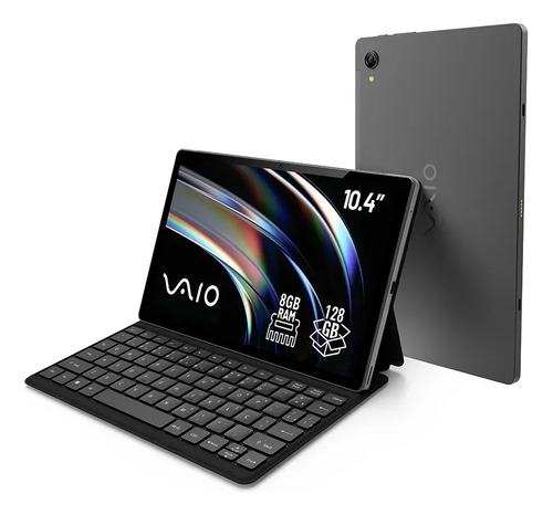 Tablet VAIO TL10 8GB 128GB Octa-Core, Tela 10.4” 2K, 4G WiFi, Câmera 8MP + Selfie 5MP, 7000mAh, Android 13, com Teclado de Conexão Inteligente – Preto