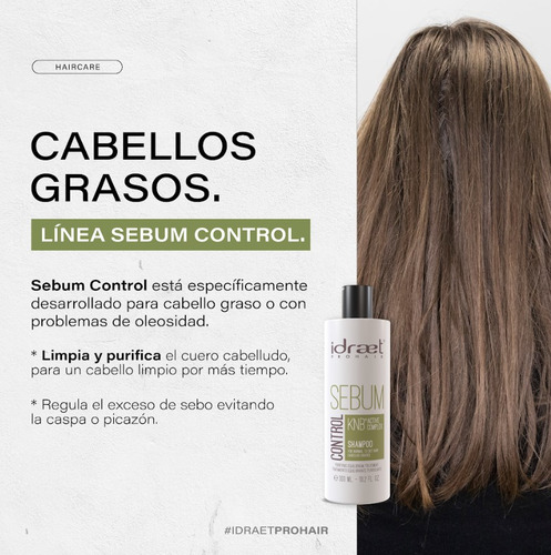 Idraet Pro Hair Shampoo Sebum Control Cabello Graso 300ml