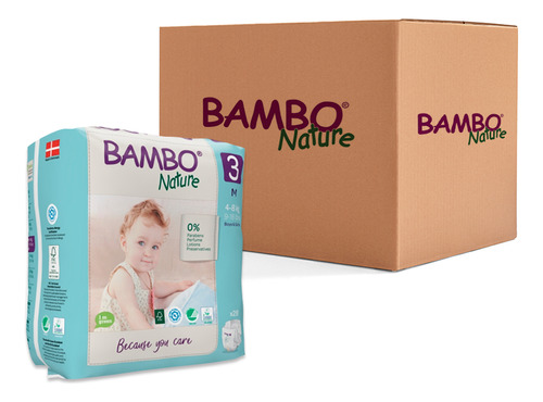 Caja Talla M (156 Uds.) - Caja De Pañales Ecológicos Bambo N