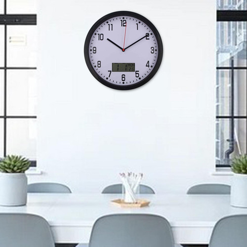 W Reloj De Pared Con Fecha Y Temperatura Reloj De Pared