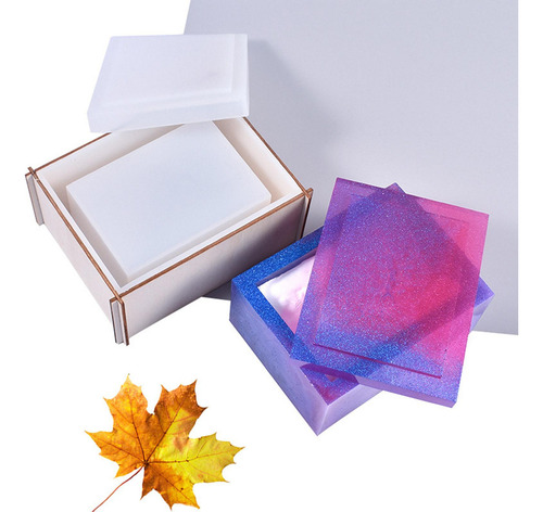 Diy Silicona Epoxi Resina Molde Tejido Caja Soporte Molde