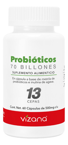 Probioticos 70billones 13cepas (60caps-500mg)vizananutrition