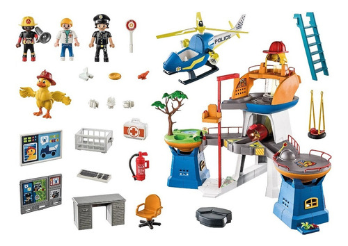 Figura Armable Playmobil Duck On Call Cuartel General 119 Pc