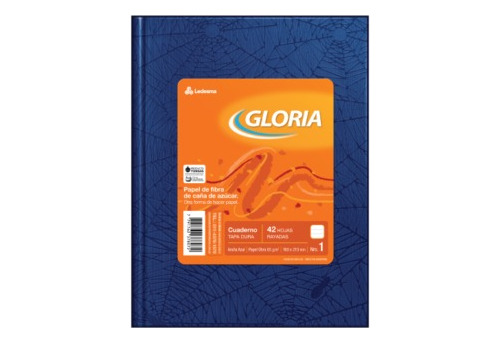 Cuaderno Gloria N°1 Araña X 42 Hojas Rayado Cuadri Pack X 10