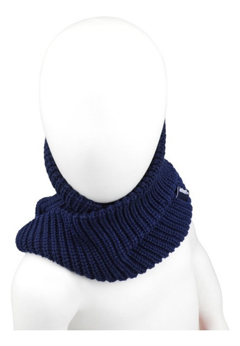 Imagen 3 de 4 de Cuello Tejido Cruzado Bebé Niño Infanti, Talla Única Azul