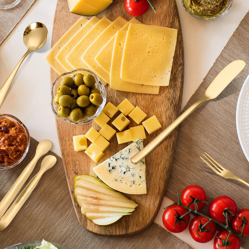 -de Set Dish Spoon Y Cuchillos Para Queso Decorate