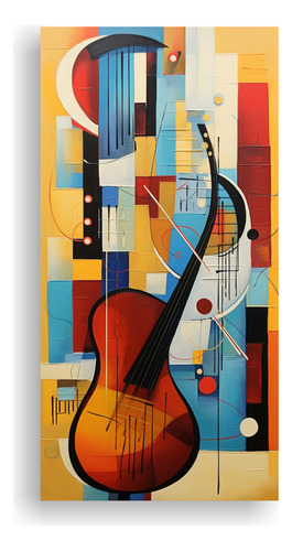 100x50cm Arte Abstracto Con Notas Musicales - Decocuadros