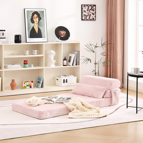 Sofá Cama Plegable Con Almohada Colchón De Tamaño Individual