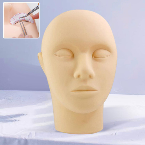 Cabeza De Maniquí De Pestañas Plana Para Práctica De