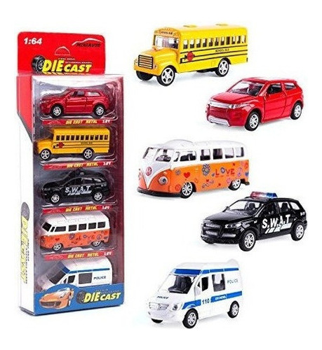 Kidami Die Cast Metal Toy Cars Conjunto De 5 Puertas Que Se