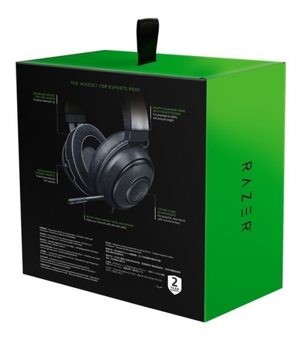 Headset Gamer Razer Kraken Multiplataforma Preto