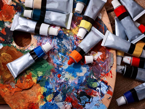 12 Pomos Pintura Acril. Excelente Calidad. Caja X 12