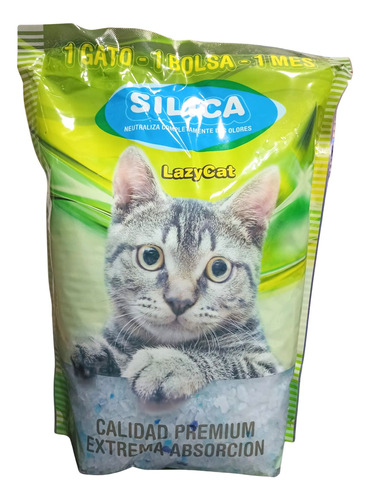 4 Bolsas Piedras Sanitarias Silica Gatos 3.8l Lazy Cat 