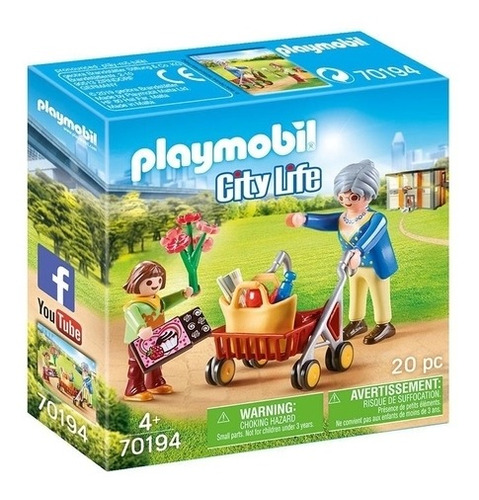 Playmobil 70194 City Life Abuela Con Nieta