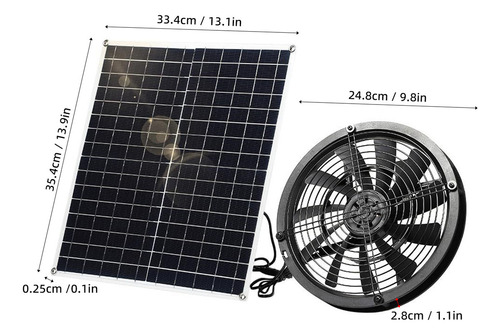 Ventilador Solar Para Invernaderos Y Acampadas 3000, Para Ex