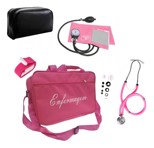 Kit Com Aparelho De Pressão Arterial Mais Vendido Rosa