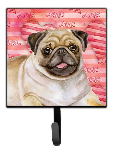 Bb9805sh4 Fawn Pug Love - Correa O Soporte Para Llaves, Rojo