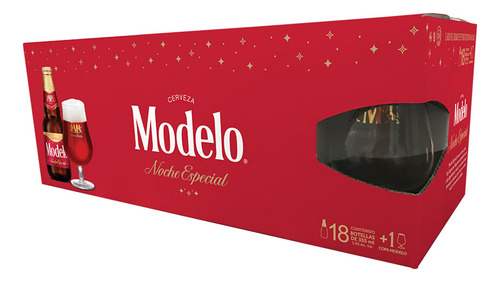 Pack Cerveza Modelo Noche Especial 18 U 355ml + Copa