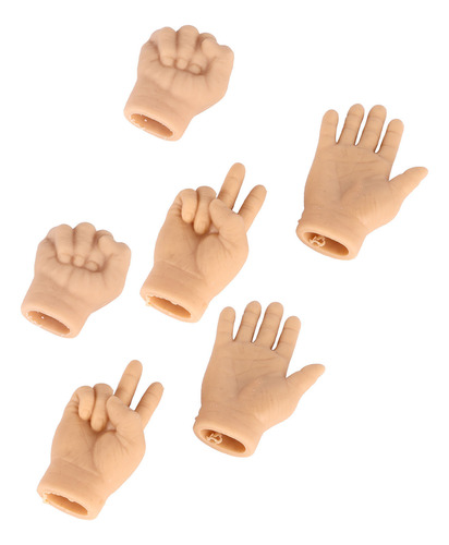 Juego De 6 Gatos Tiny Finger Hands, Elástico, Tpr Interactiv