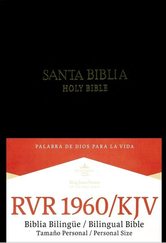 Biblia Bilingüe Rvr60 - Kjv Tamaño Personal Tapa Dura Negra