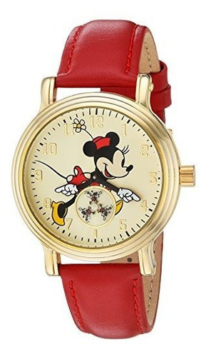 Reloj Disney Minnie Mouse Para Mujer De Aleacion Dorada Vint