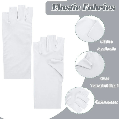 2pars Guantes Uv Para Uñas Upf90+, Para Manicura