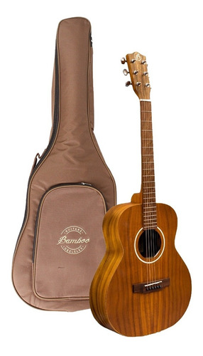 Guitarra Acustica Bamboo Ga38 Koa Con Tensor Metalico Funda 