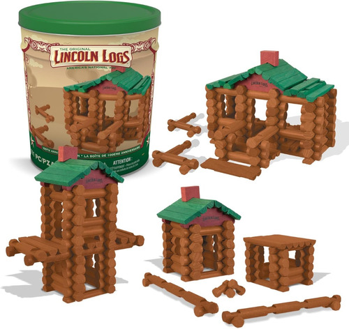 Lincoln Logs Cabaña Juego De Ladrillos Para Construcción