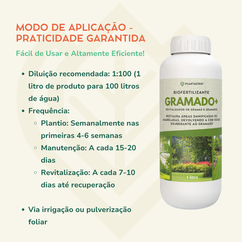 Adubo Grama Esmeralda 5l Nutrição Concentrada Rende 1000l