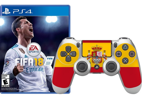 Videojuego Fifa 18 Y Control De Skin España Para Ps4