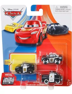 Disney Cars Mini Racers Sheriff Deputies Series 3-pack Ofic.