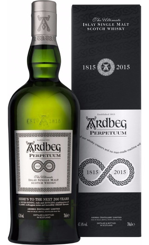 Whisky Ardbeg Perpetuum Single Malt Islay Origen Escocia.