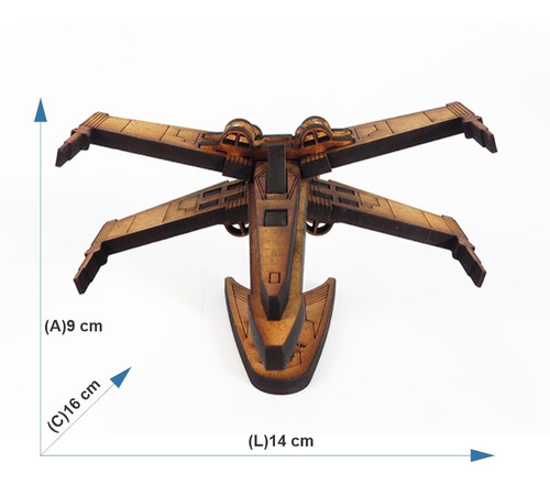 Imagem 2 de 6 de Quebra Cabeça 3d Mini Nave X-wing