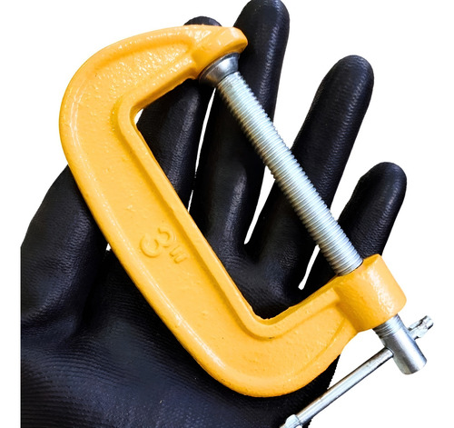 Kit 3 Grampos Sargento Tipo C 1 2 3 Polegadas Multiuso Aço